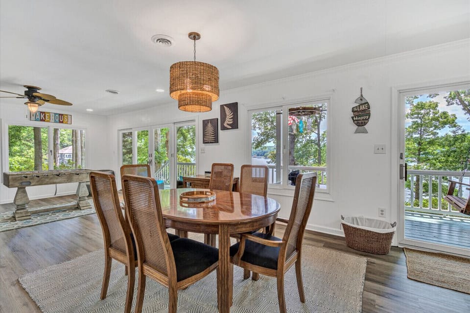 Enjoy meals together at the dining table, perfect for family dinners and gatherings.