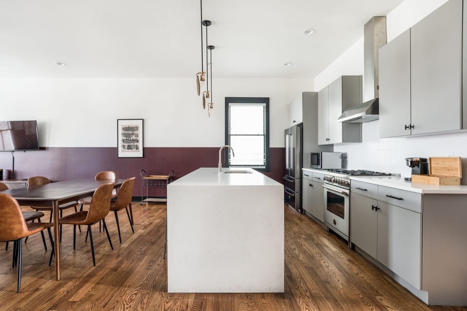 Incredible kitchens with modern appliances in both units.