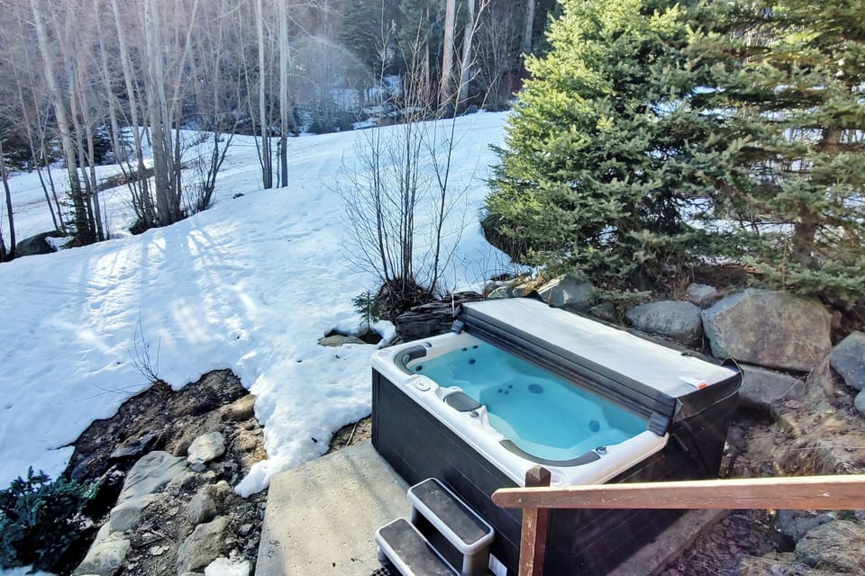 Our new hot tub has soothing massage jets