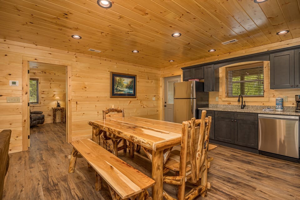 beautiful log and cabin-themed furniture and unique Smoky Mountain décor