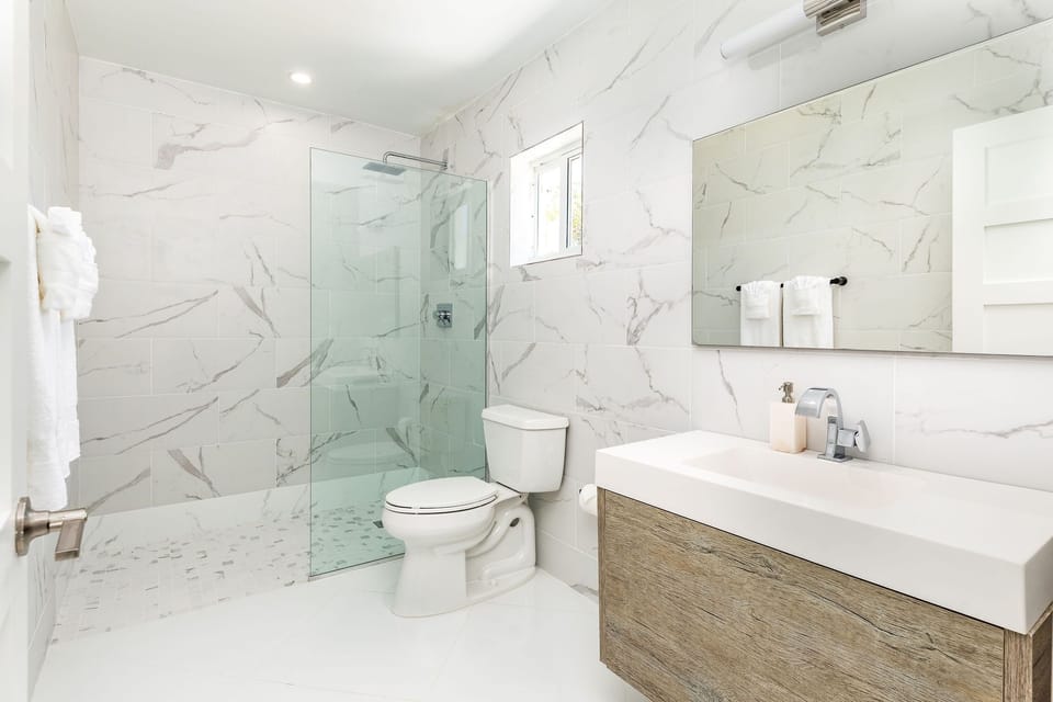 Ensuite bathroom Bedroom 1 Entrance level 