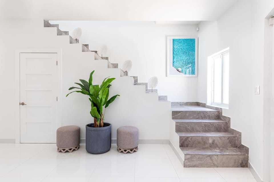 Access to upper bedrooms and Games room