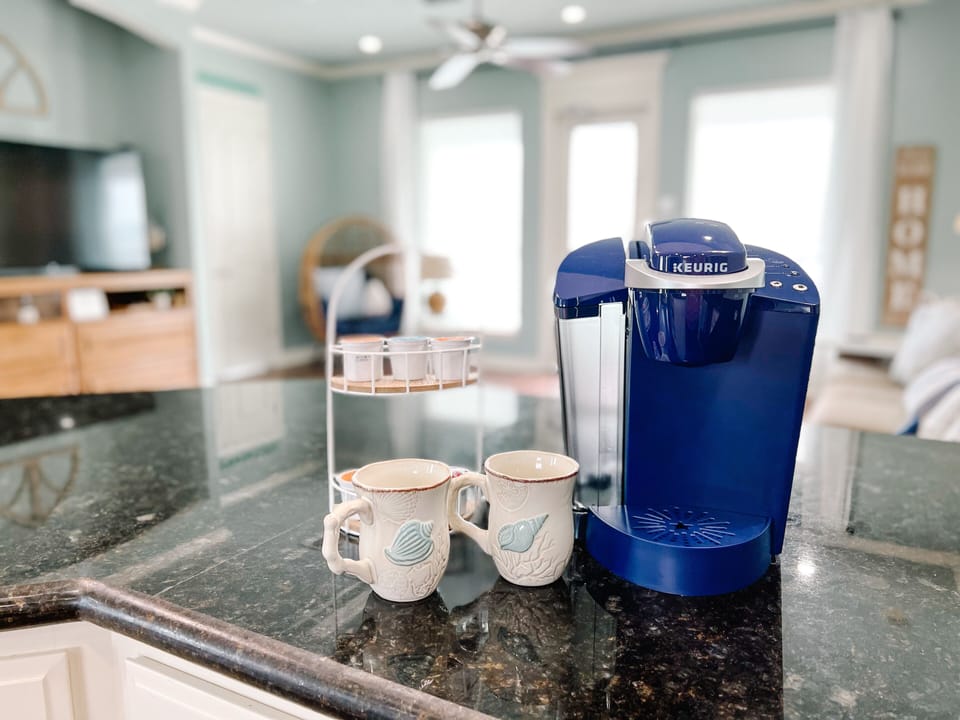Enjoy a cup of coffee and get ready to make your gourmet meals! 