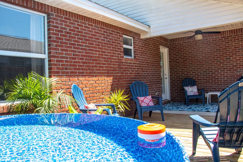 Back porch/ Stock tank pool