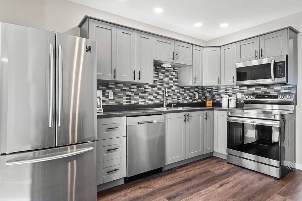 Fully equipped with everything you need for a comfortable stay, including dishes, cookware, and coffee-making essentials.