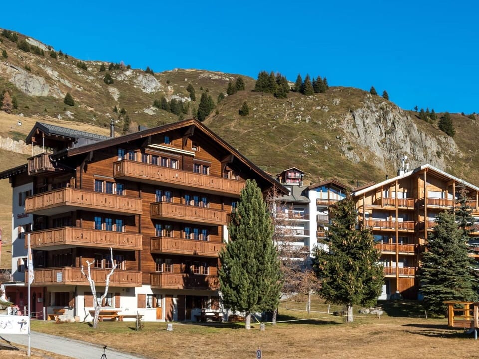 Sky, Building, Mountain, Plant, Tree, House, Wood, Highland, Slope, Larch