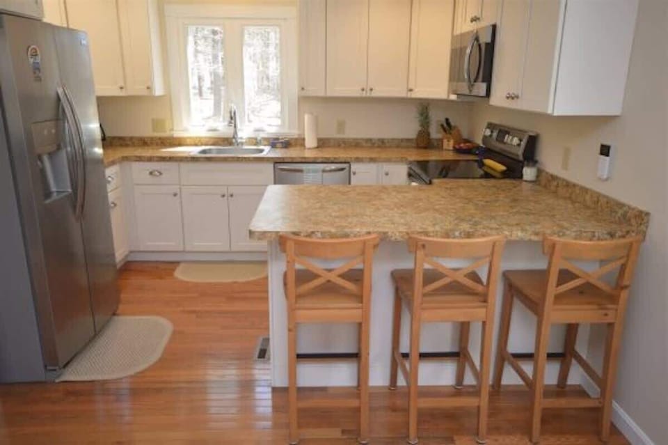 Kitchen with additional seating 