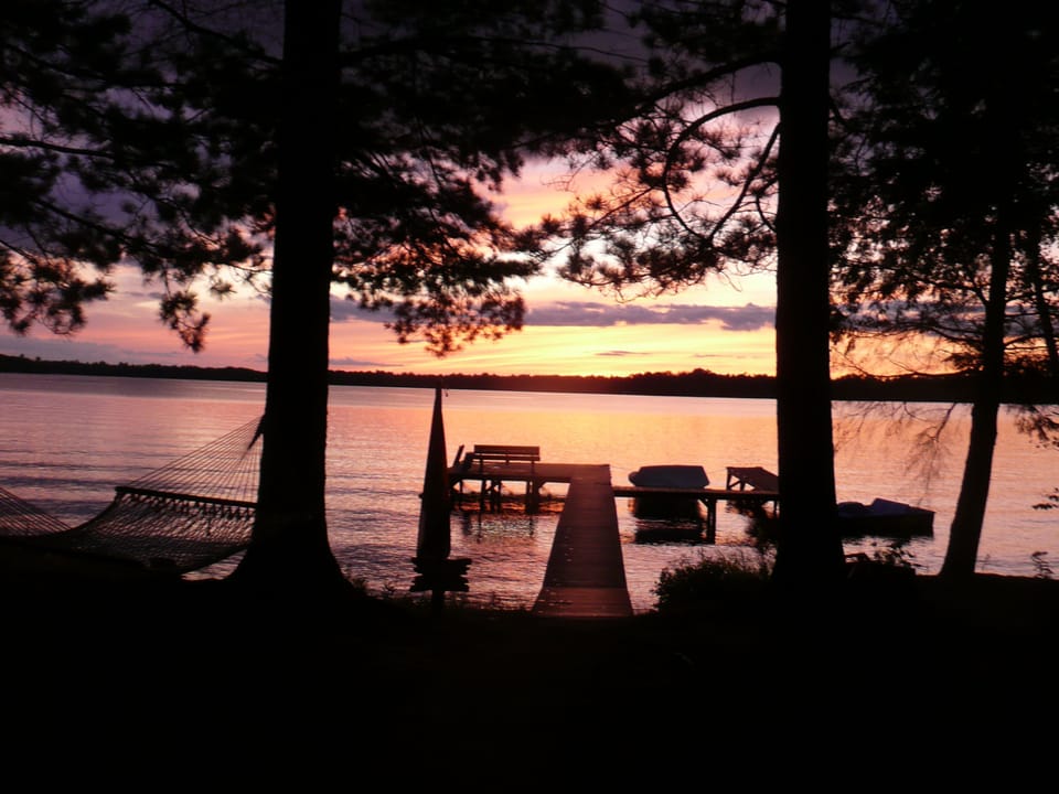 Western sunsets can be seen from the house as well as the spacious dock.
