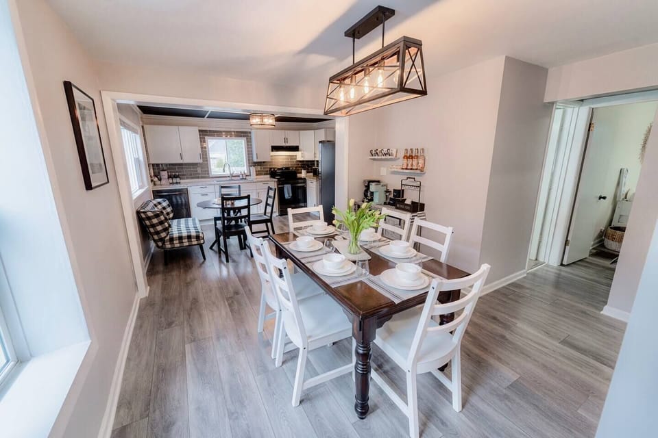 Open concept dining room.