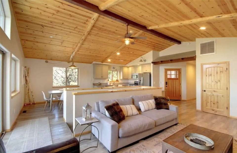 Real wood sloped ceilings