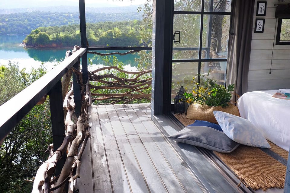 Lounge around on the deck on floor cushions or comfy director's chairs.