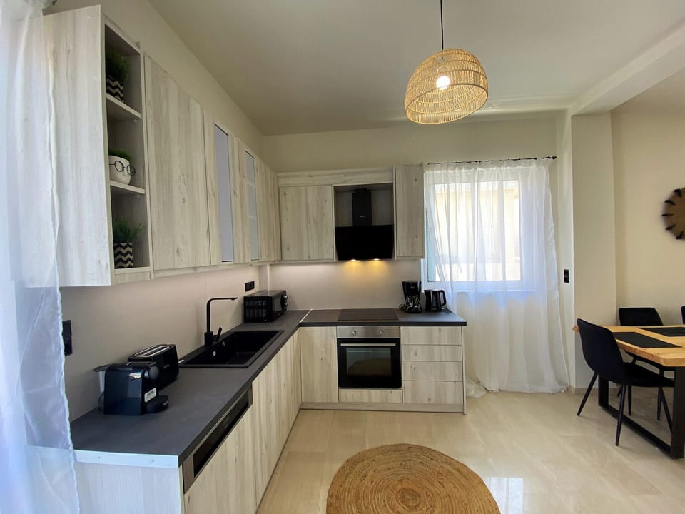 Fully equipped kitchen of Modern apartment,3 bedrooms,Next to all amenities,Missiria,Rethymno,Crete