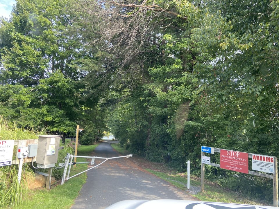 Entrance to community dock/swimming area