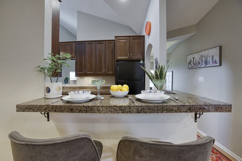 Seating for 2, perfect spot for happy hour or morning coffee