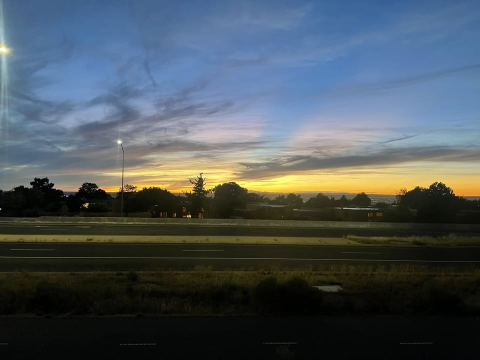 Sunset view from the back porch.