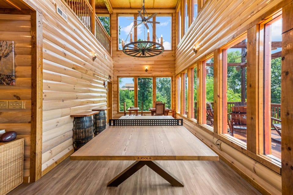 Unique Concrete Oak Wood Look JOOLA Table Tennis Table