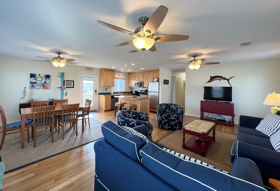 Living Room, dining room, and kitchen