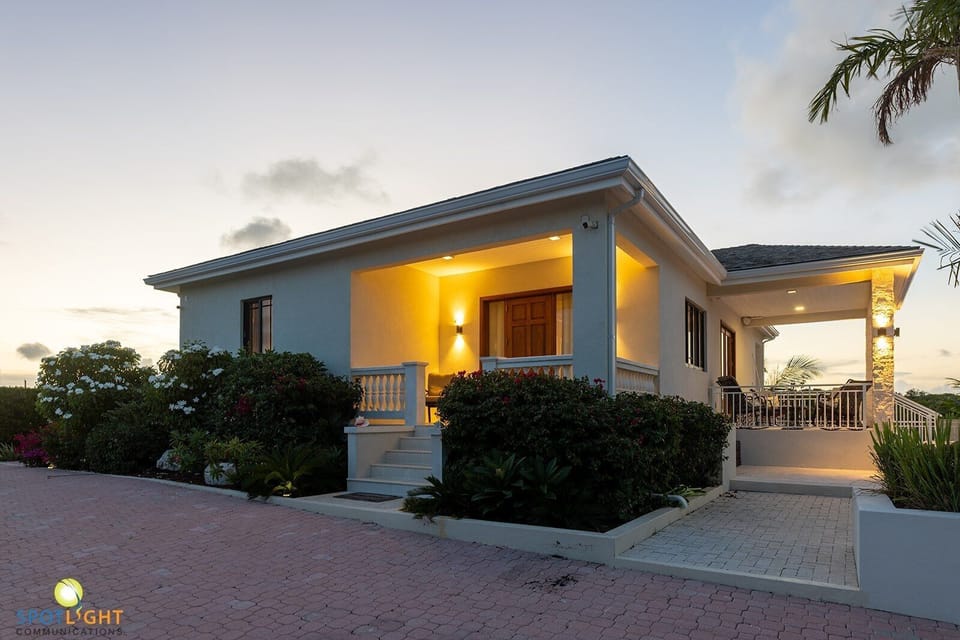 Villa at sunset