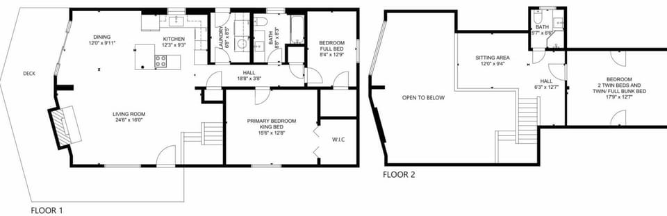 Main house floor plan. Does not include the additional guest house.