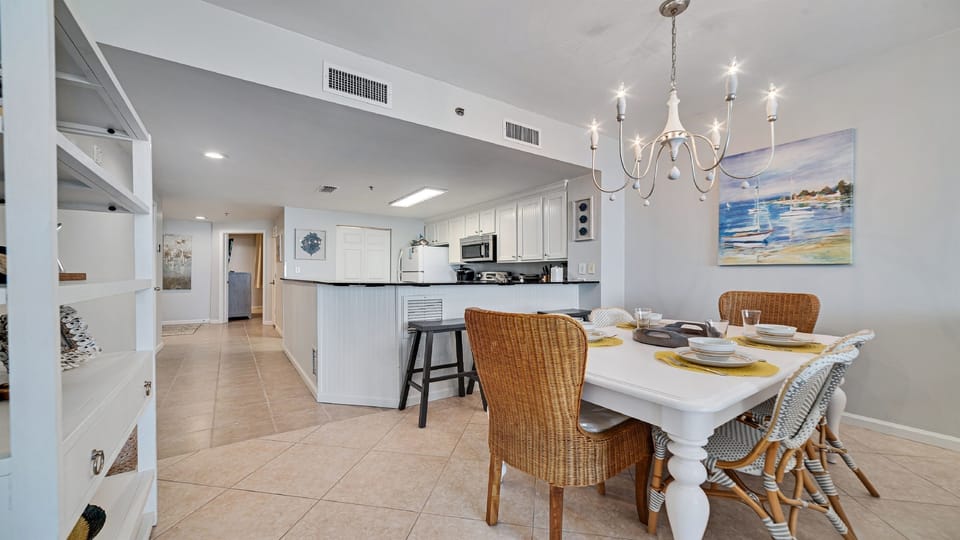 The dining table also double as the perfect arena for family game night