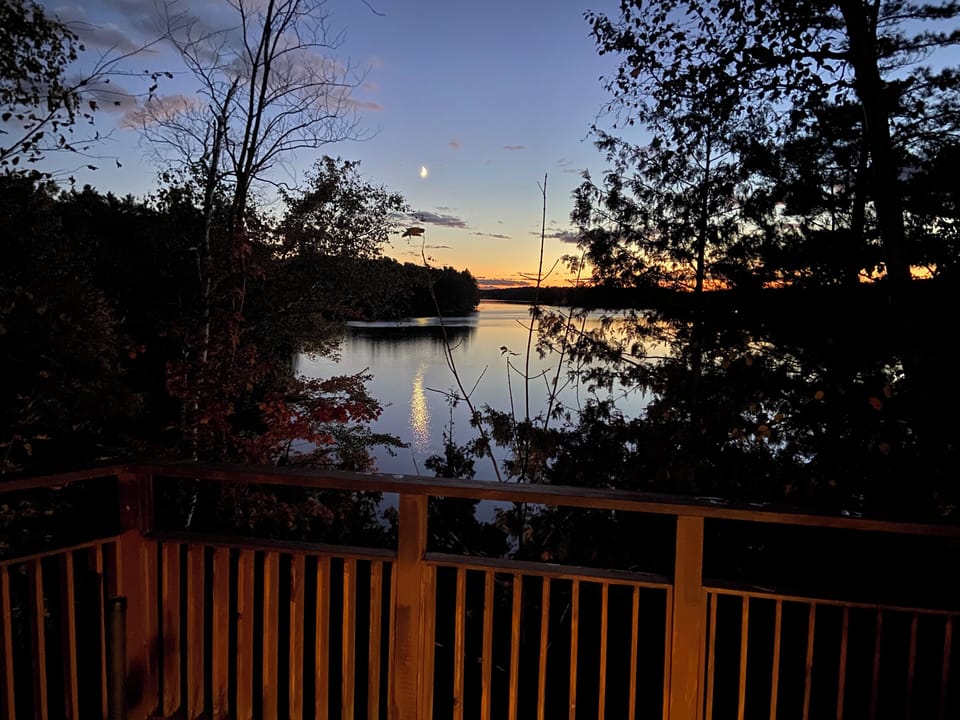 Moonrise on the deck
