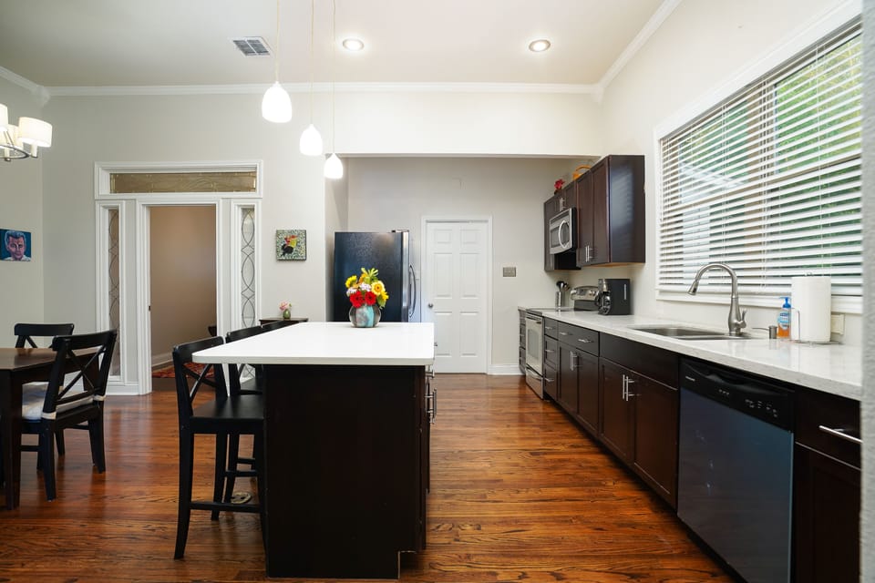 Updated, open fully stocked kitchen