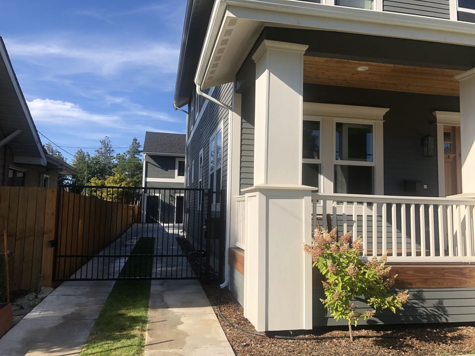 Driveway gate adds privacy and security
