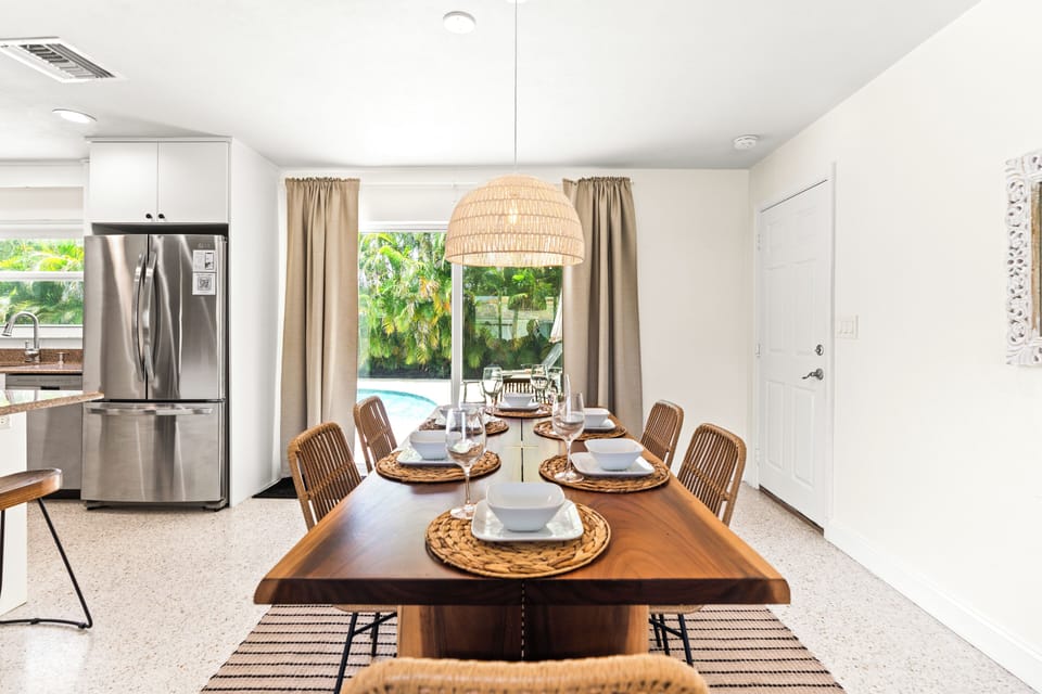 Feast with friends & family! ️‍‍‍ Our spacious dining table.