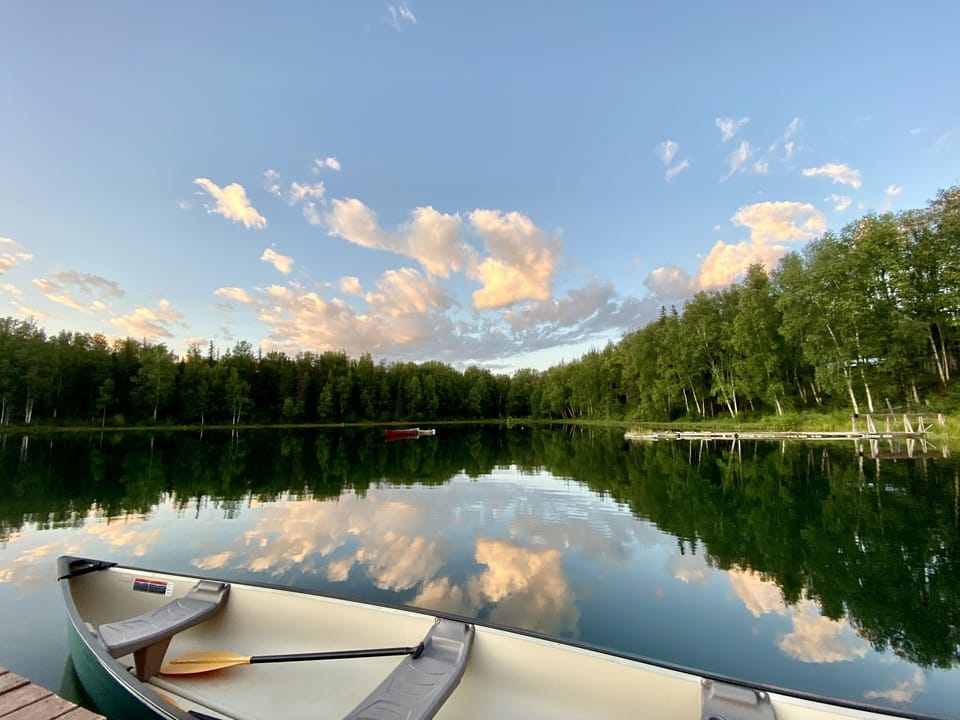 Private lake with use of canoes, kayaks, paddleboards, paddle boats, or swimming