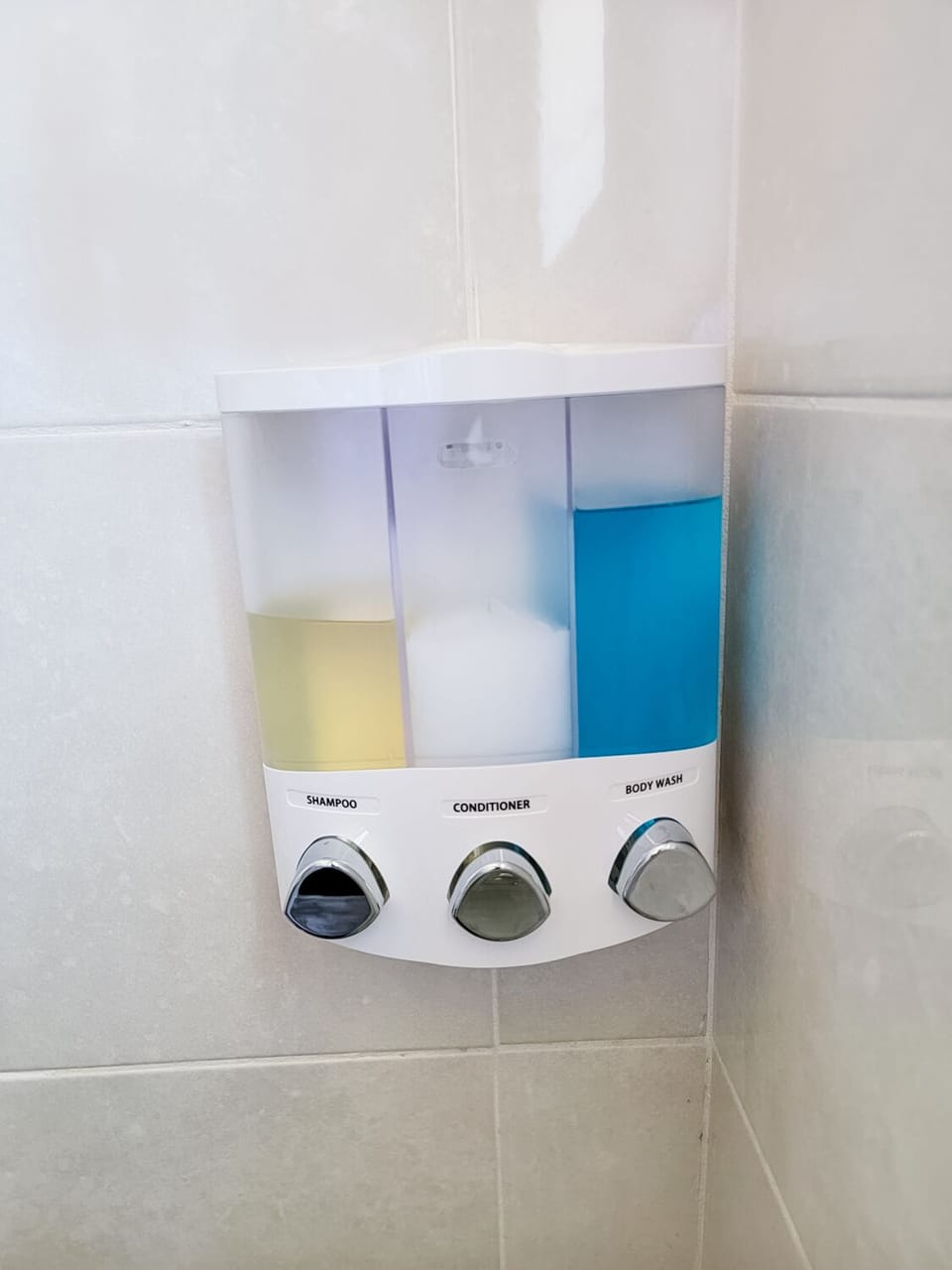 Shampoo, conditioner & body wash in all showers.