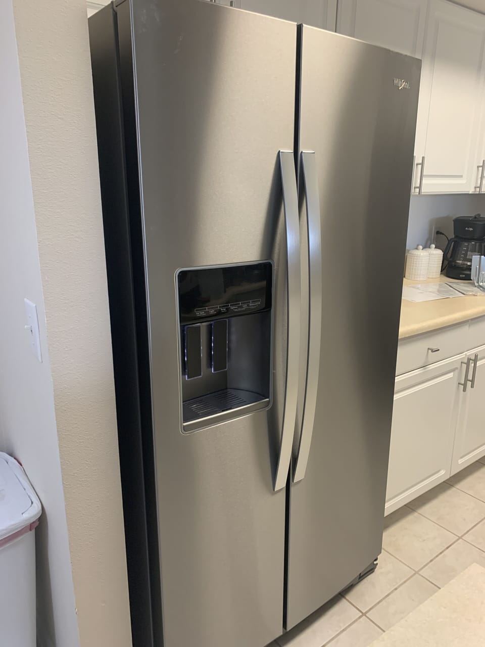 New stainless steel appliances in kitchen