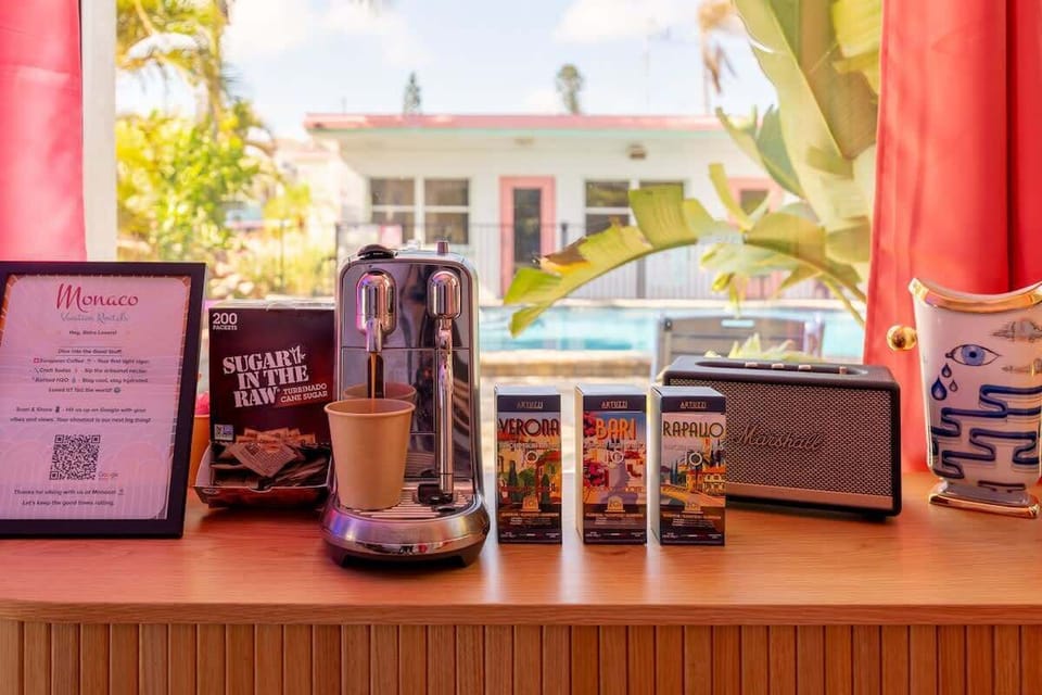 Our front desk area is open every day from 9 am to 4 pm. We offer free coffee, sodas, bottled water, and more. You can also check out a selection of magazines!