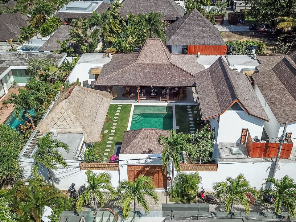 Drone view of the villa