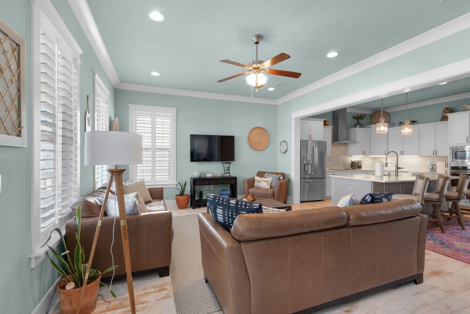 Living room with flat screen TV