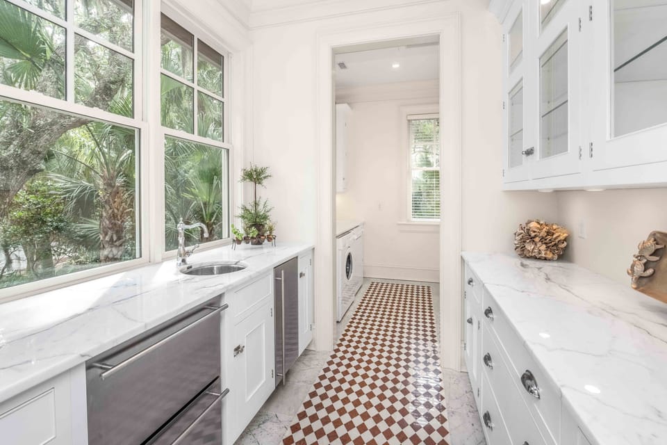 Butlers pantry and laundry area