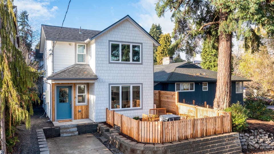 Exterior - Accessed via the alley with one dedicated, off-street parking stall. 