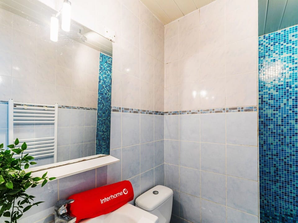 Plumbing Fixture, Plant, Bathroom, Blue, Lighting, Building, Interior Design, Flooring, Floor