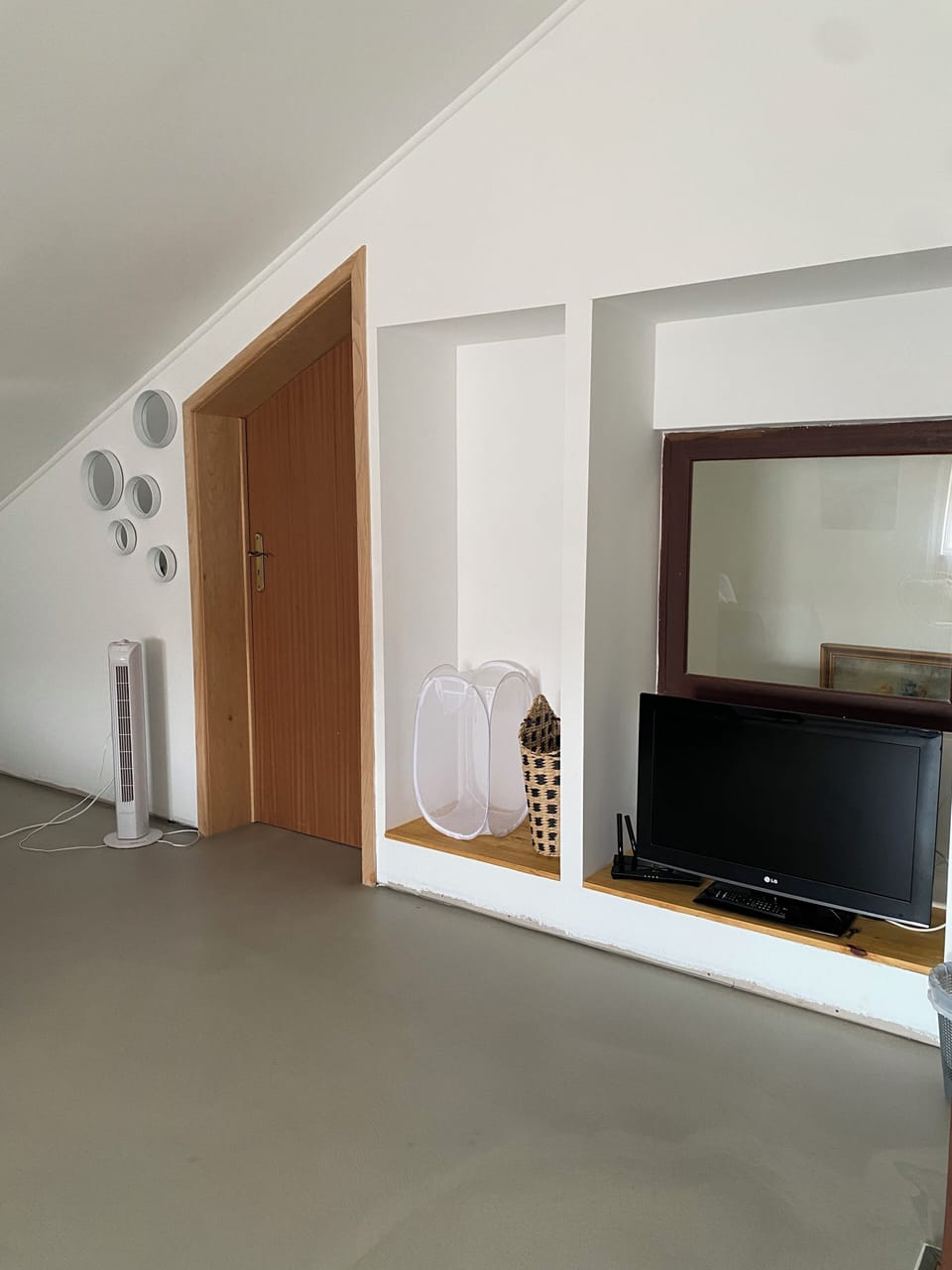 loft level open plan view back wall
