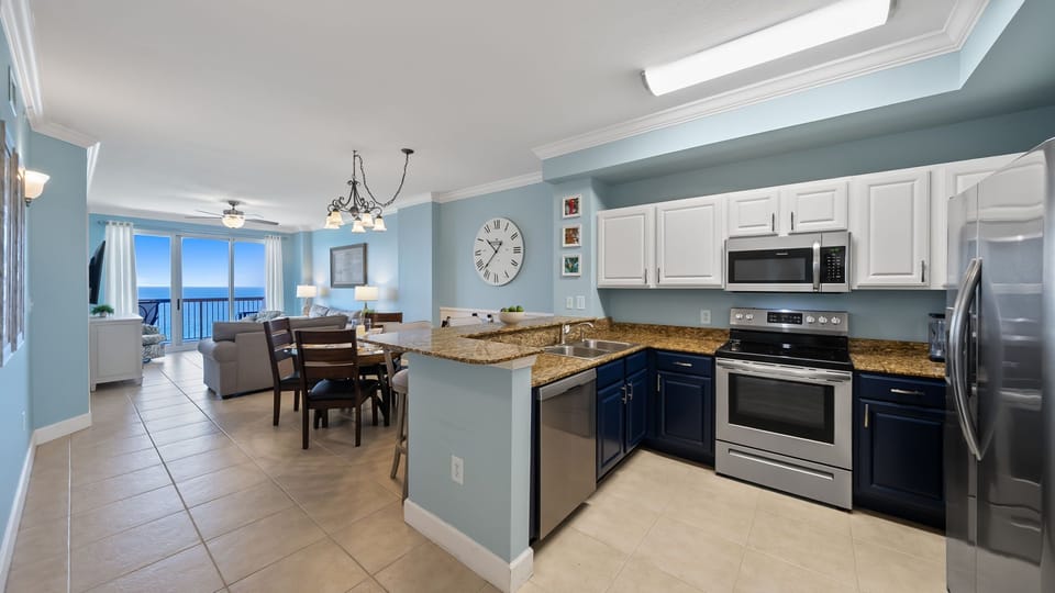 Enjoy cooking in the spacious kitchen.