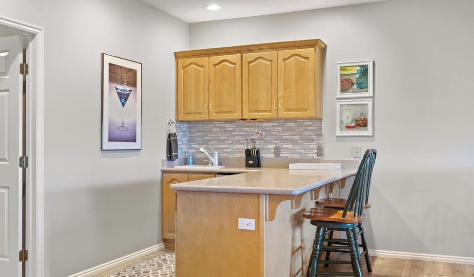 Wet bar downstairs.