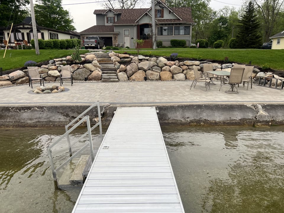 Large patio with Firepit
