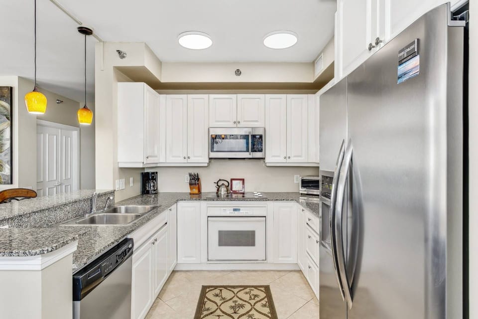 Updated kitchen fully stocked with utensils and cookware