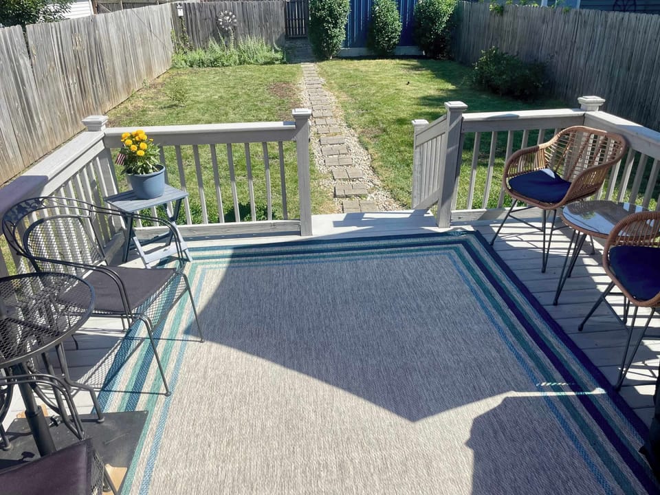Charming Outdoor Patio With Seating & Grill (not pictured)