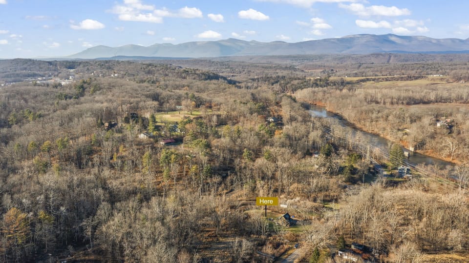 Just look at those views! Find our cabin labeled "Here" at the bottom of pic.