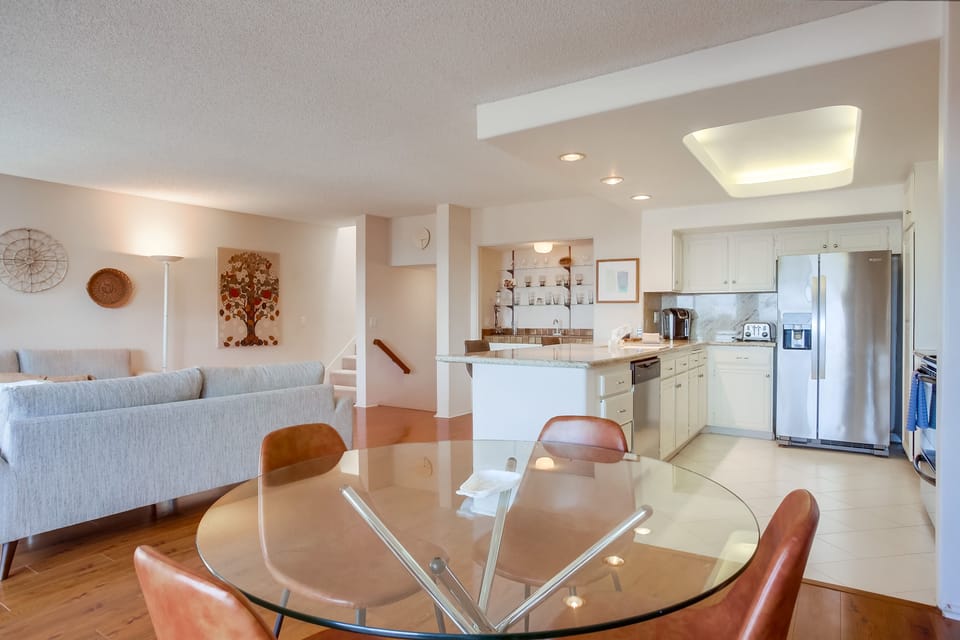 The Great Room: Kitchen, living room, and dinning room all in one area!