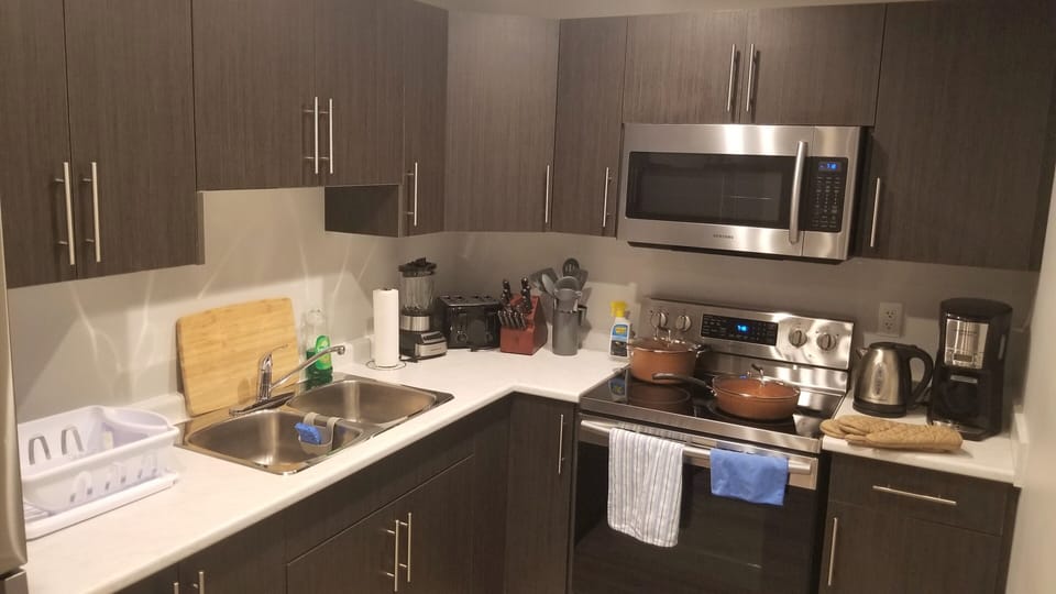 Fully stocked kitchen