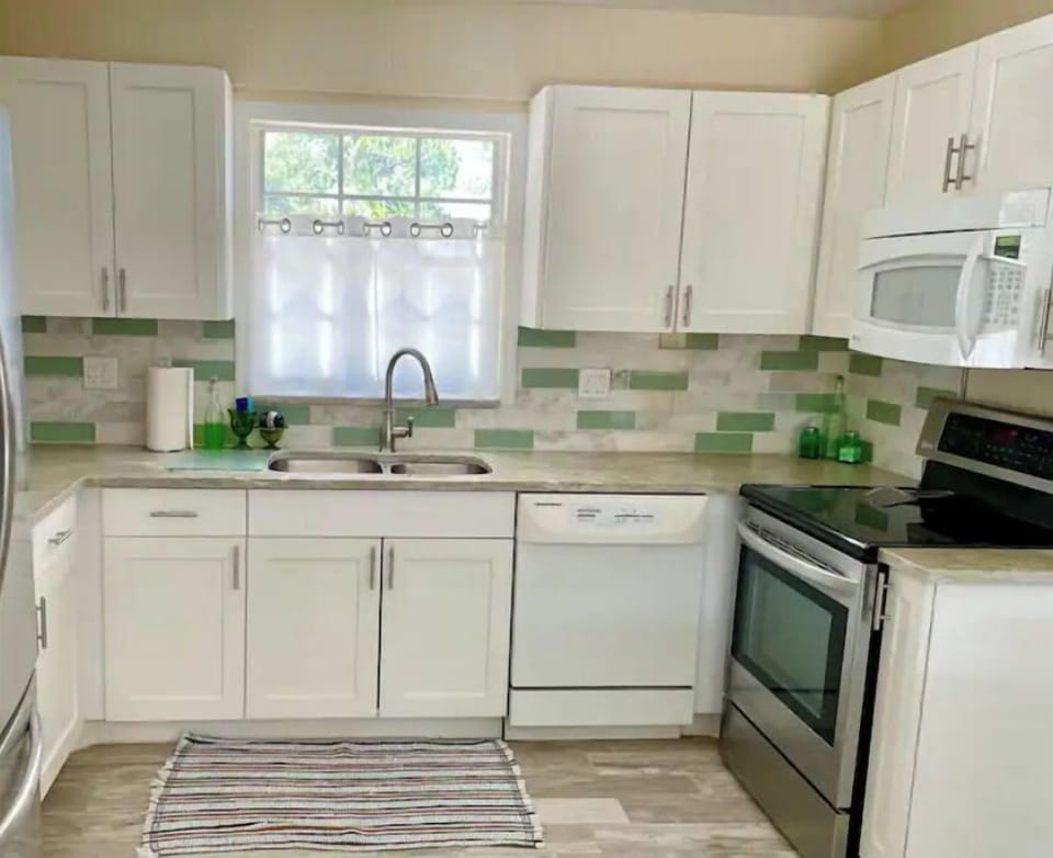 We have a fully equipped kitchen for you, as well as a gas grill outside.  
