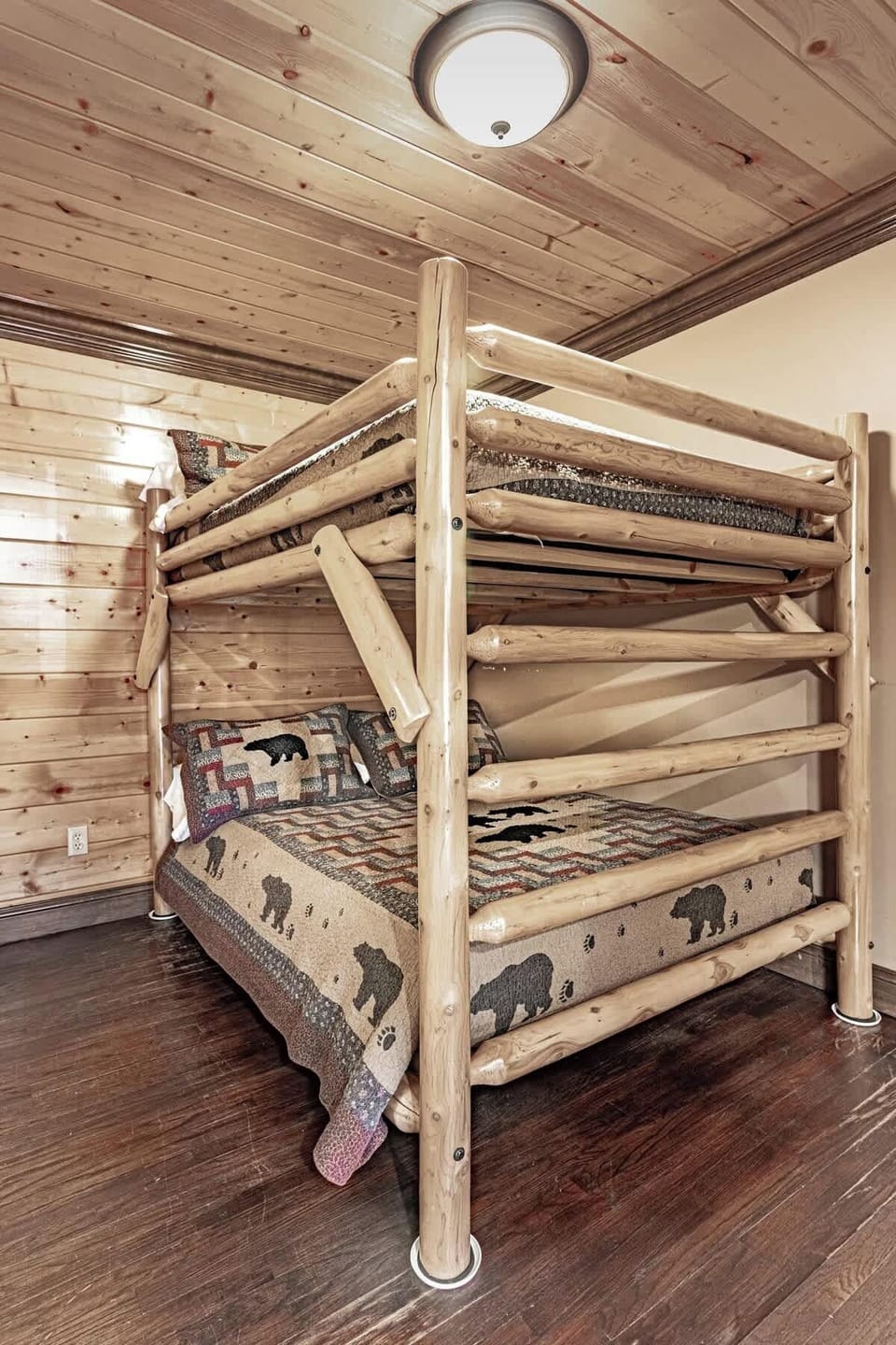 Our bunk beds give you modern comfort with a camping feel!