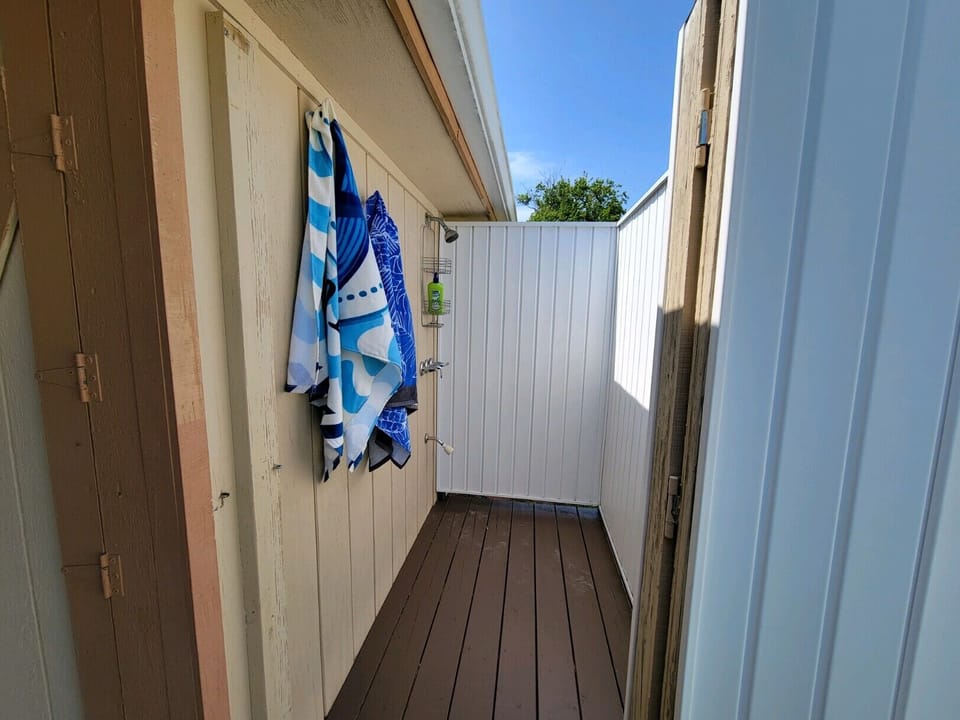 Outdoor Shower-Hot and Cold Water.