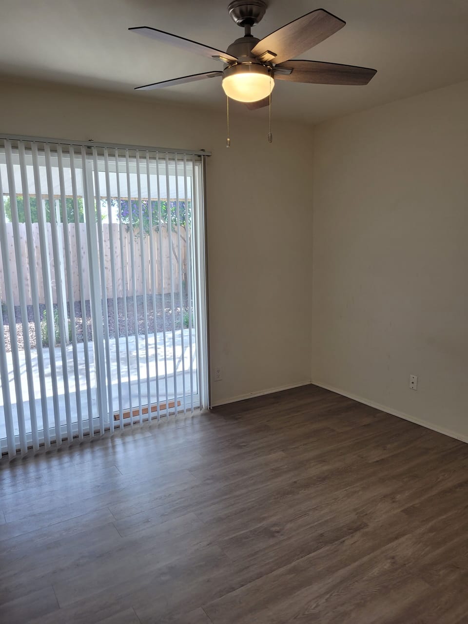 Master bedroom with access to yard will have new queen bed & nightstands in May.